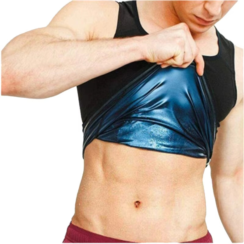 Transform Your Look with Our Men's Sauna Sweat Shaper Vest - Ultimate Slimming Body Shaper for Fat Burning!