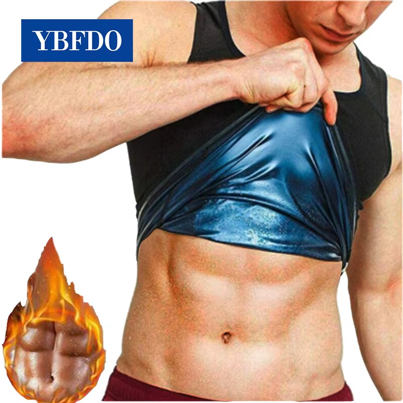 Transform Your Look with Our Men's Sauna Sweat Shaper Vest - Ultimate Slimming Body Shaper for Fat Burning!