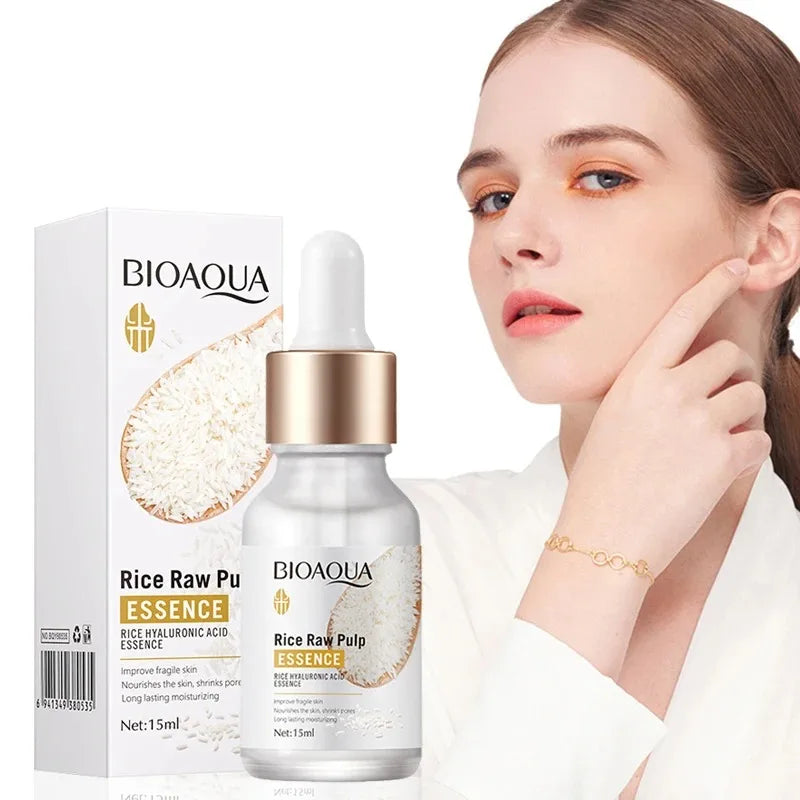 Revitalize Your Skin with Our Rice Raw Pulp Serum - Hydrating, Whitening, and Anti-Wrinkle Formula for All Skin Types