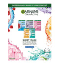 Garnier Tuchmasken-Set, Gesichtsmaske Für Gesicht Und Augen, Mit Frische- Und Feuchtigkeits-Boost Für Verschiedene Hautbedürfnisse, Skinactive Discovery Collection, 5 Tuchmasken