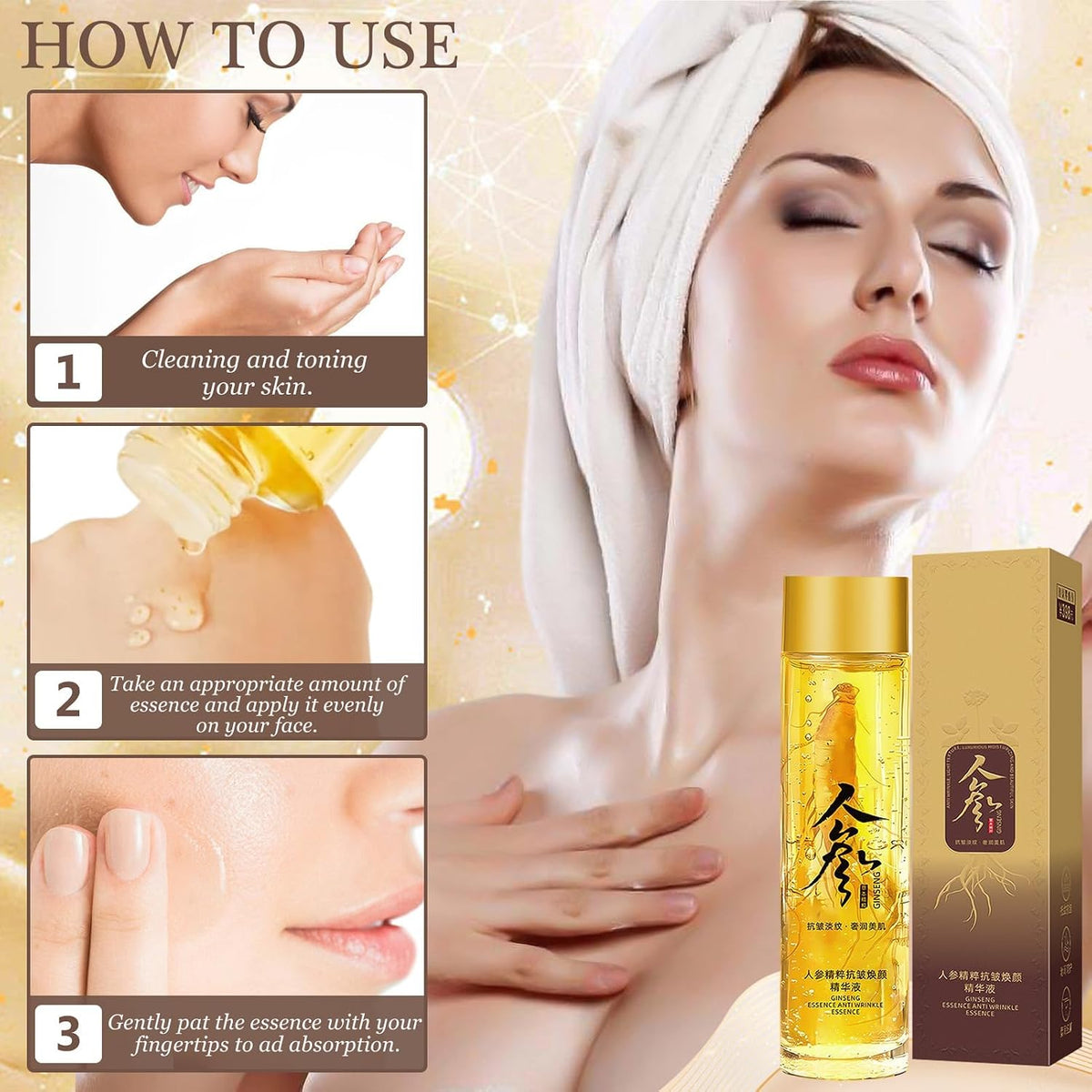 Revitalize Your Skin with Our 2-Pack Ginseng Anti-Wrinkle Serum – Powerful Anti-Aging Essence for All Skin Types
