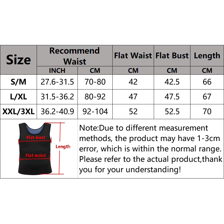 Transform Your Look with Our Men's Sauna Sweat Shaper Vest - Ultimate Slimming Body Shaper for Fat Burning!
