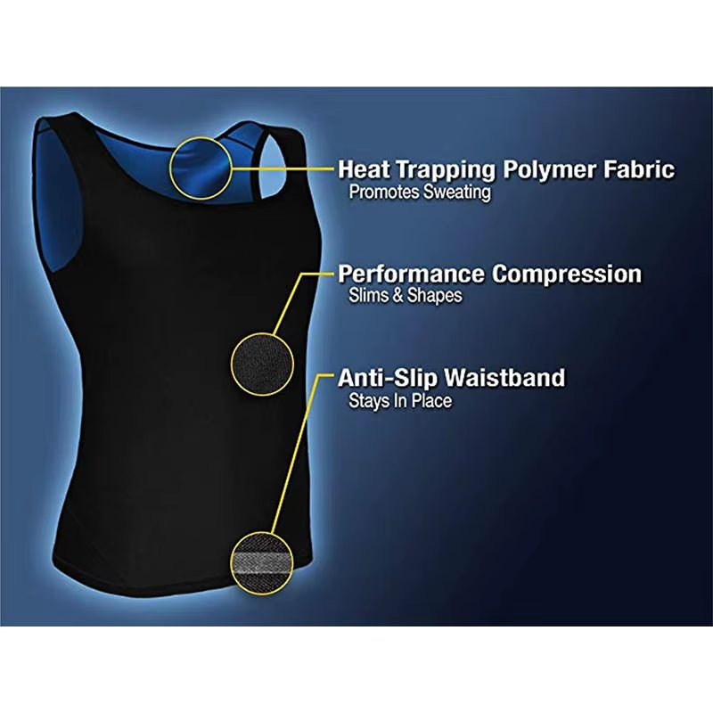 Transform Your Look with Our Men's Sauna Sweat Shaper Vest - Ultimate Slimming Body Shaper for Fat Burning!