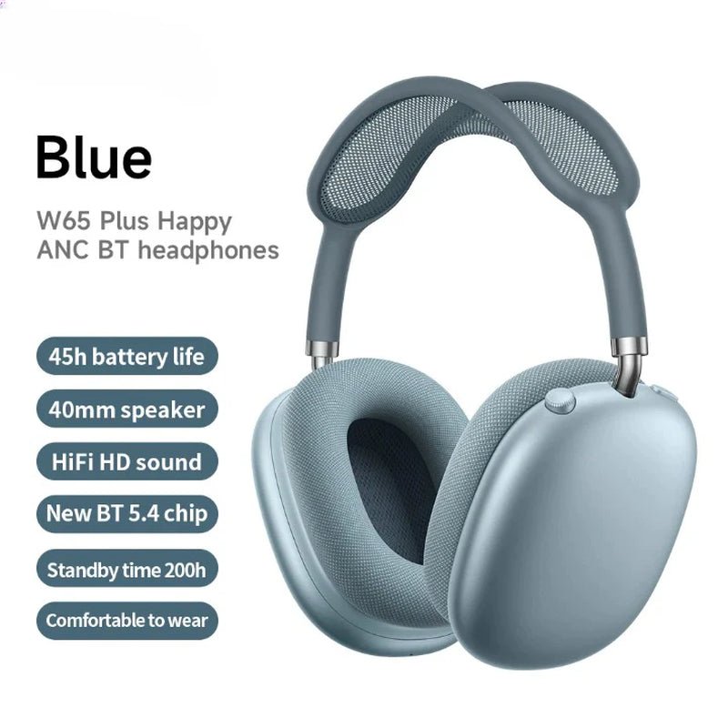Over-Ear Wireless Headphones with ANC & Long Battery Life – W65 Plus